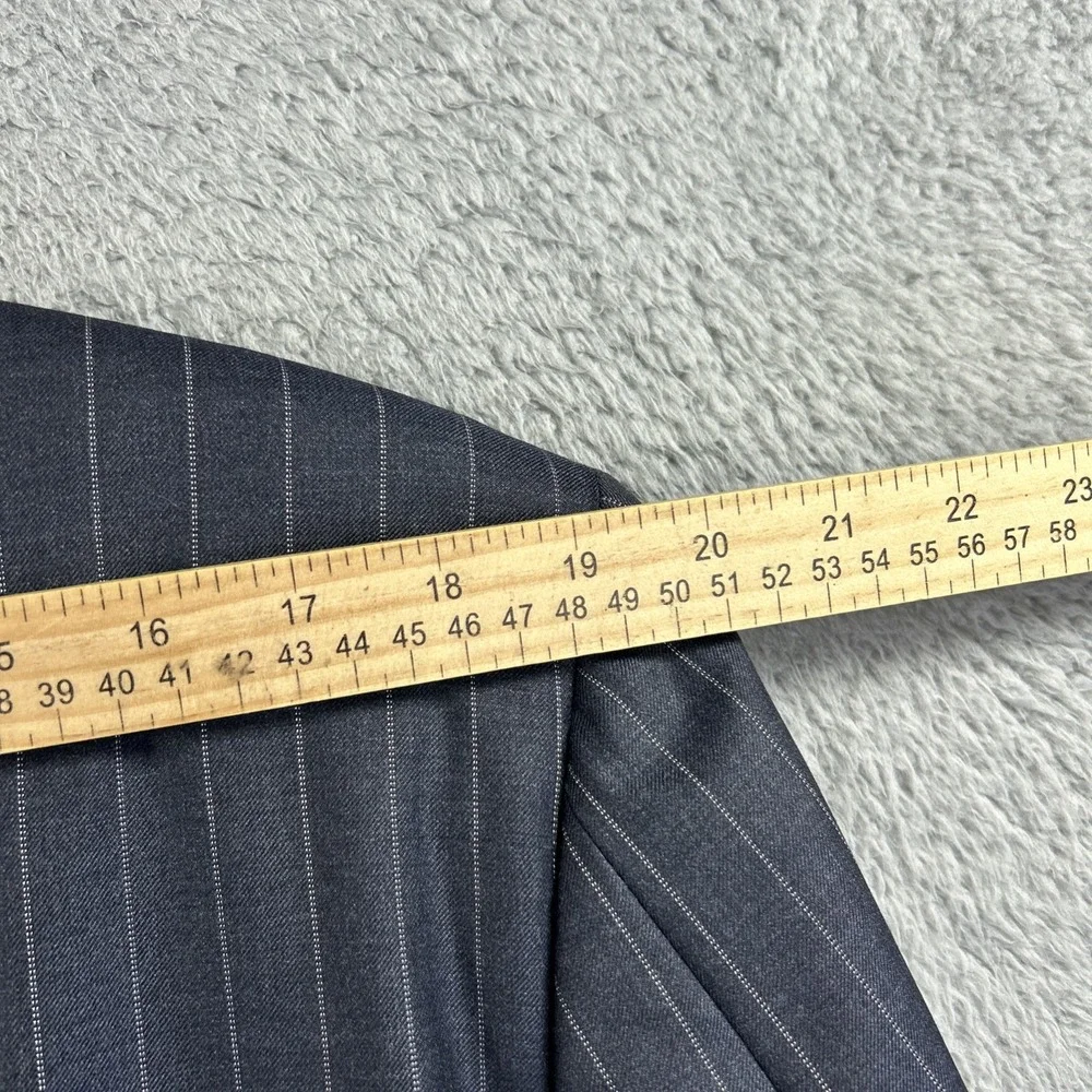 Loro Piana Hickey Freeman Blazer Mens 43 Long Navy Pinstripe Tasmanian 130s Coat